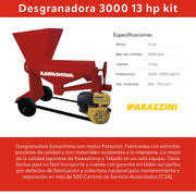 Desgranadora 3000 13 hp kit Kawashima DGP3000K - Bioaplicaciones