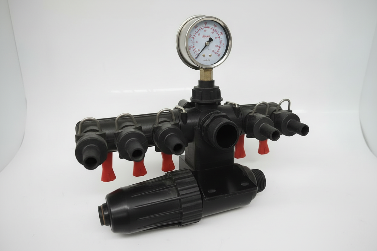 Distribuidor de 5 salidas con regulador Parazzini FPF5