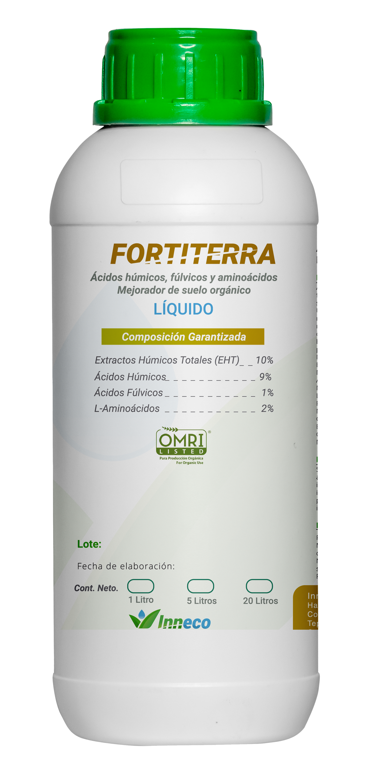 Fortiterra Biomejorador de suelos (Ácidos húmicos) - 1 L