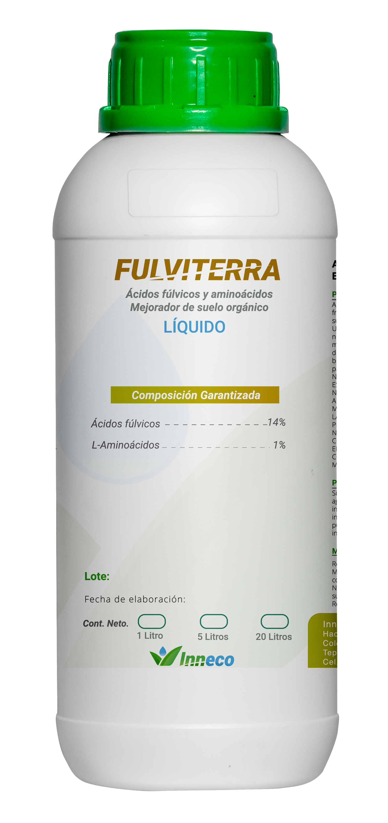 Fulviterra Biomejorador de suelos (Ácidos fúlvicos) - 1 L
