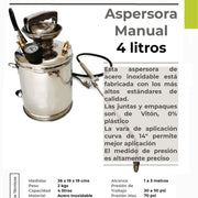 SP4A– Aspersor de Acero Inoxidable - Bioaplicaciones