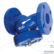Filtro en "Y" de hierro dúctil 250 CWP Marca RUD FIG. D234 de 10"