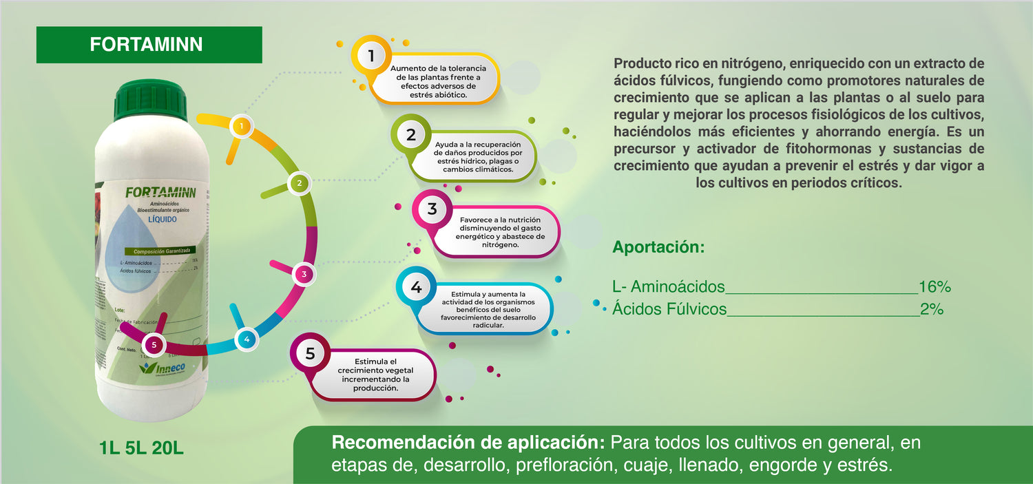 Fortaminn Bioestimulante agrícola (Aminoácidos) - 1 L