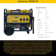 Generador 17hp encendido electrico 9500 W Parazzini GP9500TB - Bioaplicaciones