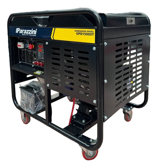 Generador diesel 15000 wats arranque electrico trifasico Parazzini GPD15000T