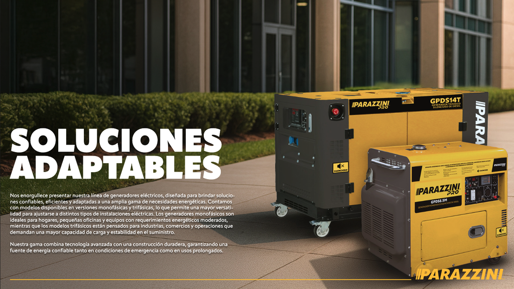 Generador Parazzini  Silencioso 8.5 Kw Trifasico Diesel No Incluye ATS Parazzini Pro GPDS8.5T