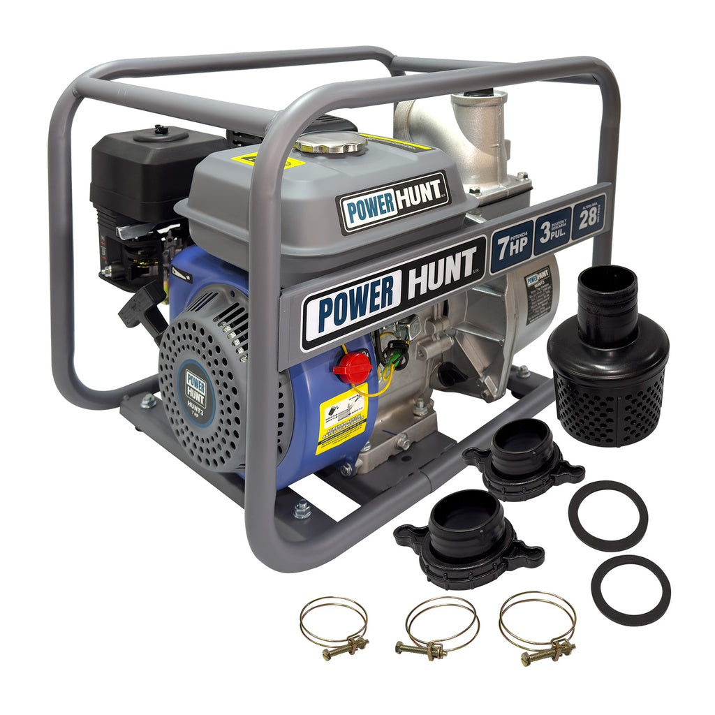 Motobomba Power Hunt 7 hp 4 tiempos autocebante 3 pulg Mod HUNT3