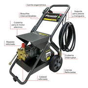 Hidrolavadora Pro 110 -120 V Monofasica Parazzini HPP110V - Bioaplicaciones