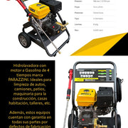 Hidrolavadora a gasolina  7hp Parazzini HP7N - Bioaplicaciones