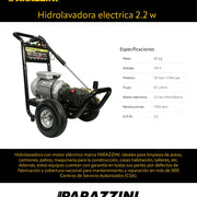 Hidrolavadora electrica 2.2 w Parazzini Pro HPPE4M - Bioaplicaciones