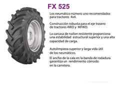 Llanta agricola 13.6-38 10PR 136/131 A6/A8 FX525 TL convencional Apollo RLCF3EFX21A0A