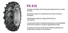 Llanta agricola 18.4-38 10PR 149/145A6/A8 FX525 TL convencional Apollo RLC8XEFX21A0A