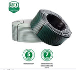GREEN STRIPE TUBING 16MM (0.540IN ID) 45MIL, 1000FT COIL, WHITE - Bioaplicaciones