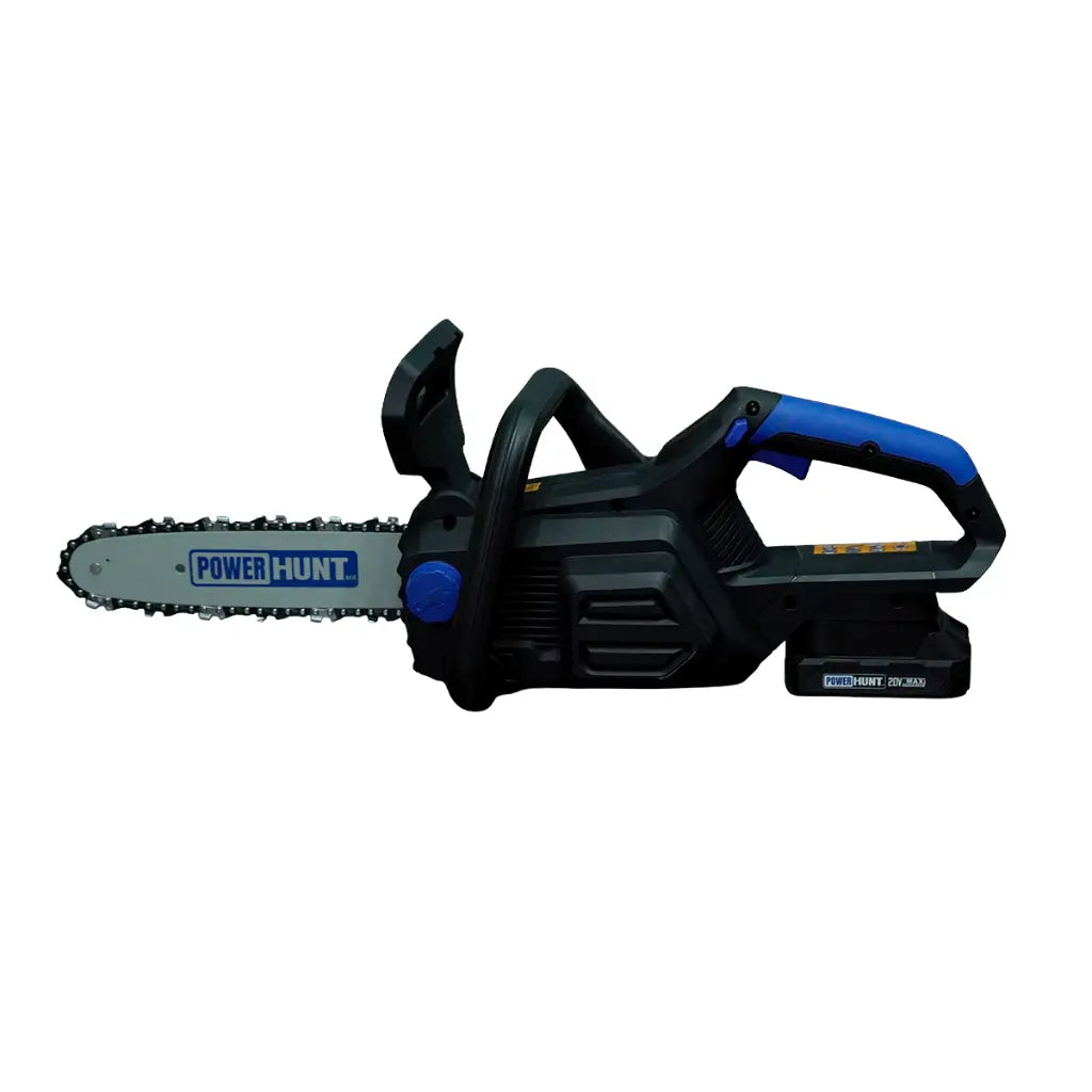 Motosierra electrica 20V de 10” con lubricación automática, cadena 90PX Power Hunt ME-PHE