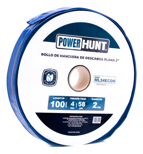 Manguera plana 2" (4.0 bar) - rollo de 100 m Power Hunt ML24ECON
