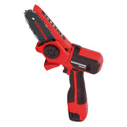 Mini motosierra inalámbrica Kawashima 4”, 14.4/16.8V, 2×1.5Ah, cargador Single Line, estuche plástico Kawashima MSK4SLP