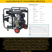 Motobomba 13 hp diesel autocebante 6 pulg encendido eléctrico Parazzini BP136D