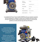 Motobomba 2.5 hp 4 tiempos ohv autocebante 1.5 pulg Power Hunt HUNT1.5 - Bioaplicaciones
