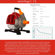 Motobomba 62 cc 2 tiempos centrifuga 1 - 1.5 pulg Kawashima BK621-1.5C - Bioaplicaciones