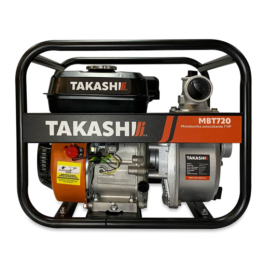 Motobomba 7 hp 4 tiempos autocebante 2 pulg Takashi MBT720 - Bioaplicaciones