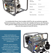 Motobomba 7 hp 4 tiempos autocebante 3 pulg Power Hunt HUNT3 - Bioaplicaciones
