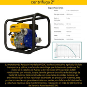 Motobomba 7 hp 4 tiempos ohv centrifuga 2 pulg Parazzini BP720C - Bioaplicaciones
