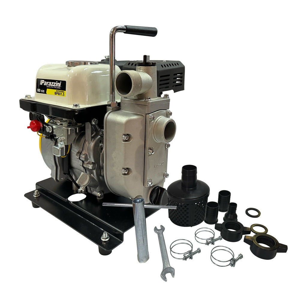 Motobomba  80cc 4 tiempos autocebante 1.5 pulg Parazzini Pro BP801.5