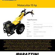 Motocultor 15 hp Parazzini MCP15HP - Bioaplicaciones