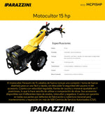 Motocultor 15 hp Parazzini MCP15HP - Bioaplicaciones