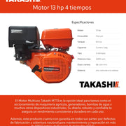 Motor 13 hp 4 tiempos Takashi MT13