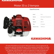 Motor 33 cc 2 tiempos Kawashima MK33