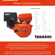 Motor 6.5 hp 4 tiempos Takashi MT6.5
