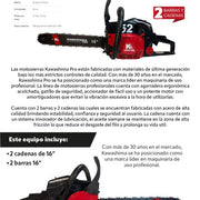 Motosierra profesional 52 cc con 2 barras y cadenas de 16 pulg Kawashima Pro MAKO52 - Bioaplicaciones
