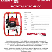 Mototaladro 68 cc Kawashima Pro MTKP68 - Bioaplicaciones