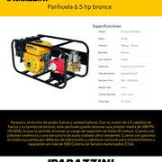 Parihuela 6.5 hp bronce Parazzini PP6.5B - Bioaplicaciones