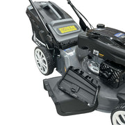 Podadora con tracción 190cc con cuchilla de 21" de corte con bolsa recolectora auto propulsada Power Hunt RANGER190AP - Bioaplicaciones