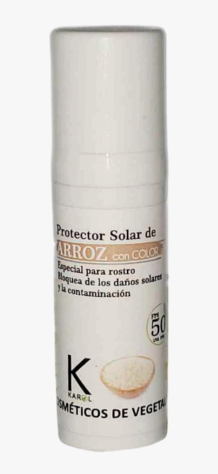 PROTECTOR SOLAR DE ARROZ CON COLOR