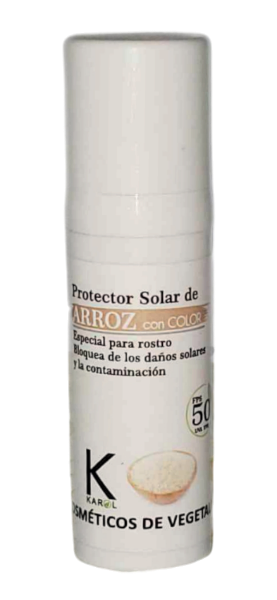 PROTECTOR SOLAR DE ARROZ CON COLOR