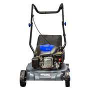 Podadora a gasolina 16" 131cc empuje manual Arranque manual, ancho de corte 390 mm altura 30–65 mm 3 posiciones  chasis pp recolector 35 L. Power Hunt RANGER131V2