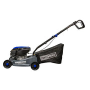 Podadora a gasolina 16" 131cc empuje manual Arranque manual, ancho de corte 390 mm altura 30–65 mm 3 posiciones  chasis pp recolector 35 L. Power Hunt RANGER131V2