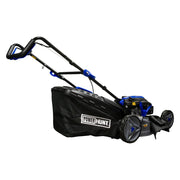 Podadora a gasolina 21" 181cc empuje manual Arranque manual, ancho de corte 530 mm altura 25–75 mm 7 posiciones chasis de acero, recolector 60 L, puerto de lavado. Power Hunt RANGER180V2