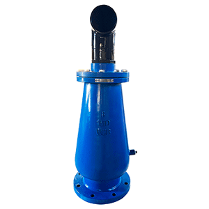 Válvula de admisión y expulsión de aire combinada en un mismo cuerpo con eliminadora de aire para agua residual 200 CWP Marca RUD FIG. AER de 4"