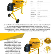 Revolvedora electrica de 1/2 saco volumen de olla 180 Litros Parazzini REVOLVER1E - Bioaplicaciones