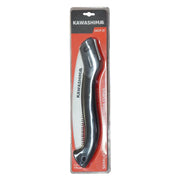 Serrucho plegable con hoja curva y diseño compacto. Longitud total: 21.26 plg. Peso: 0.34 kg. Kawashima SKCP-21
