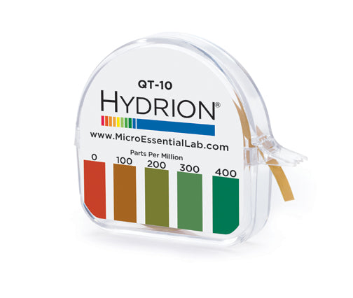 Rollos y Tiras de Testeo Químico para Sales de Amonio de 0-400 ppm - Cont. 10 Rollos #QT-10