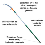 Serrucho curvo con tubo de extension de aluminio 5 m Kawashima PG500 - Bioaplicaciones