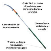 Serrucho curvo con tubo de extension de aluminio 2.5 m Kawashima PG250 - Bioaplicaciones