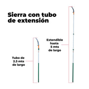 Serrucho curvo con tubo de extension de aluminio 5 m Kawashima PG500 - Bioaplicaciones