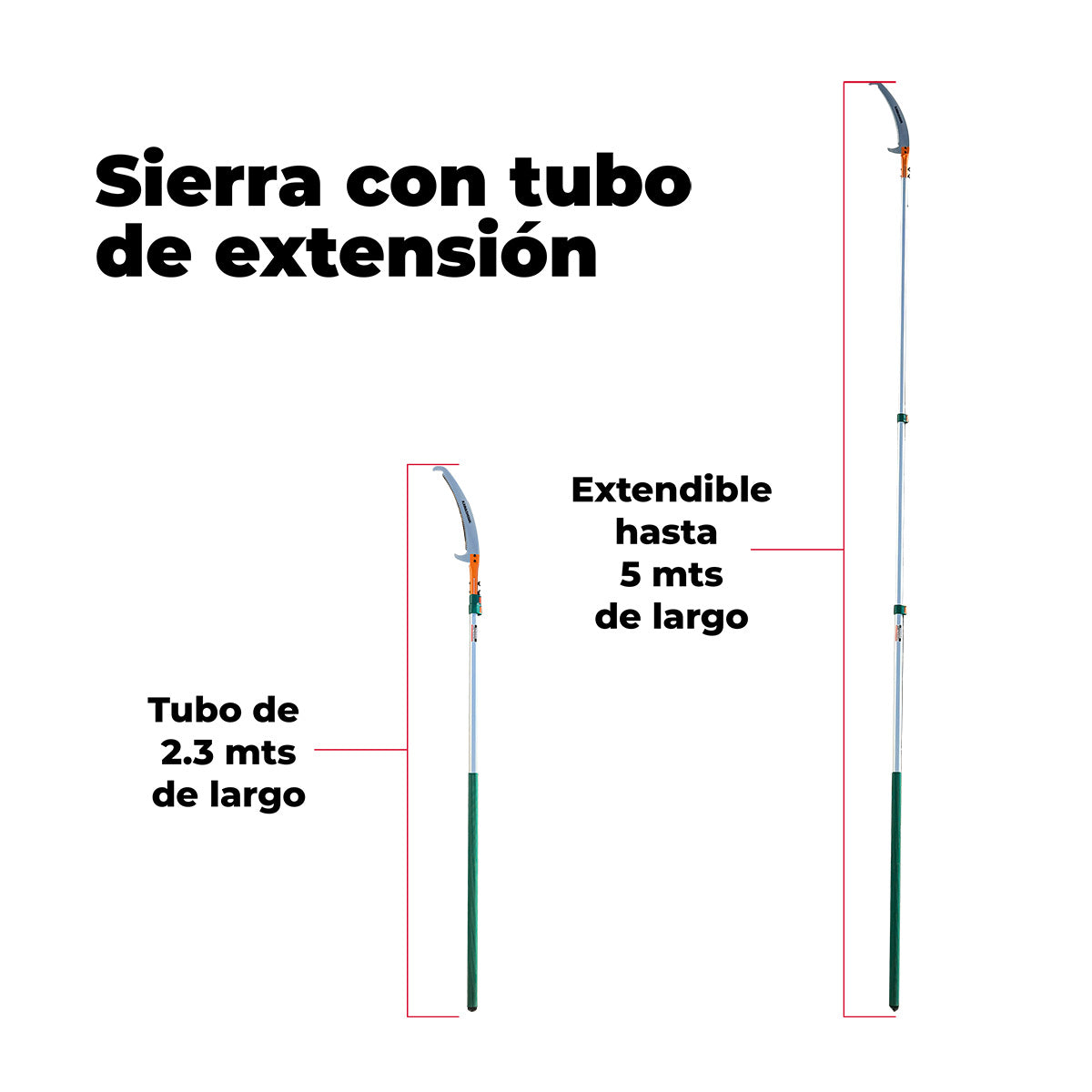 Sierra con tubo de extensión PG500