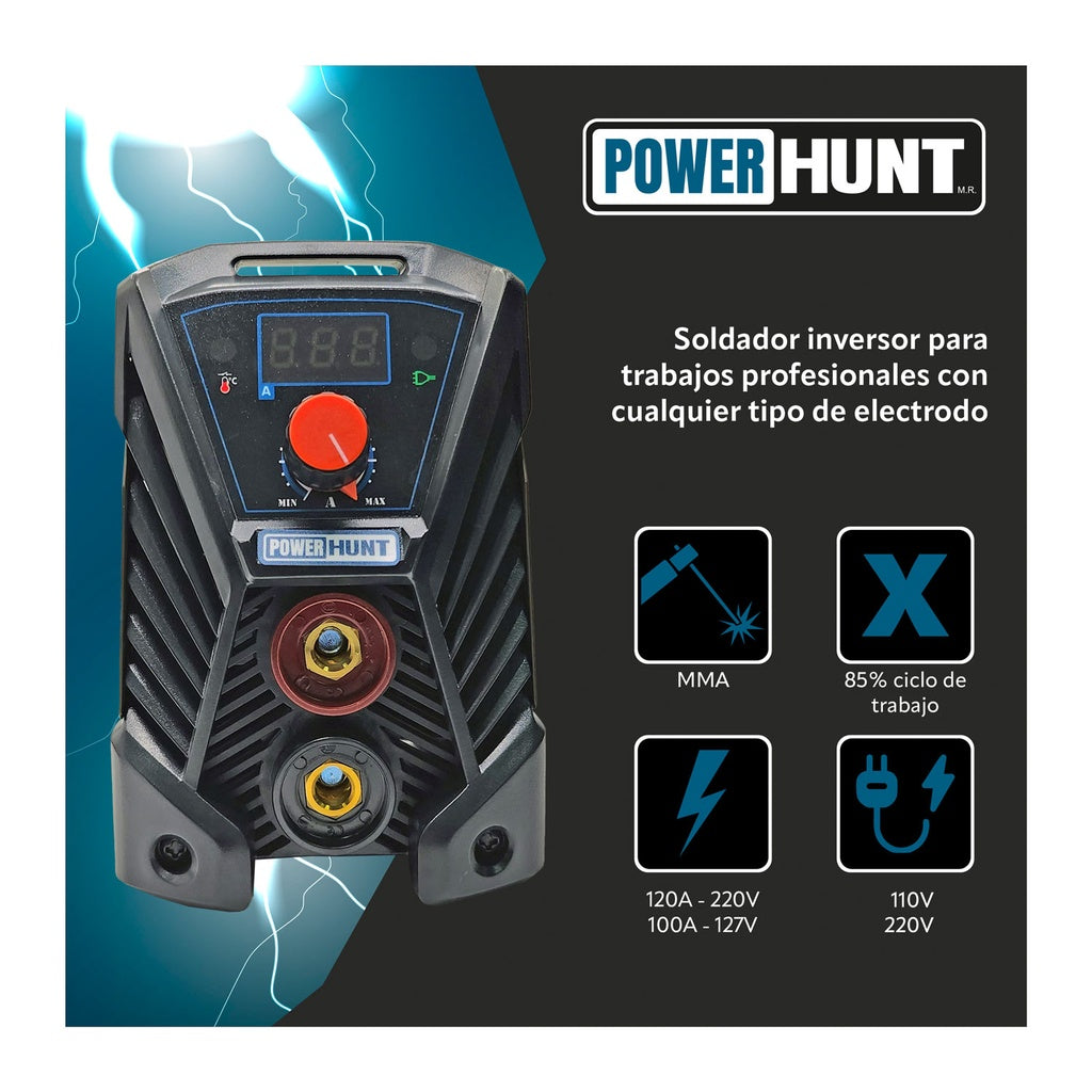 Soldadora inverter 100A 127/220V Power Hunt CENTELLA130 - Bioaplicaciones